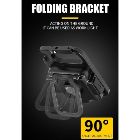 Lanterna de buzunar cu magnet, deschizator bere, carabina si incarcare USB-C, neagra, patrata, 2000 lm [5]