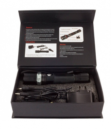 Lanterna LED,incarcator de priza si incarcator auto 12V,trusa depozitare inclusa [3]