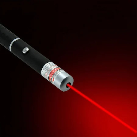 Laser pointer rosu cu 5 capete,baterii incluse [1]