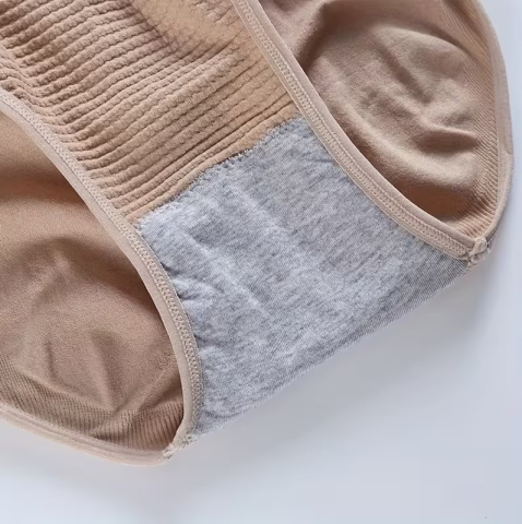 Lenjerie modelatoare talie inalta compresie abdomen si efect lifting posterior, fara cusaturi, bej, marime M/L [3]