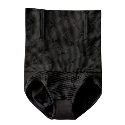 SPORT ȘI ACTIVITĂȚI - Lenjerie modelatoare talie inalta compresie abdomen si efect lifting posterior, fara cusaturi, negru, marime M