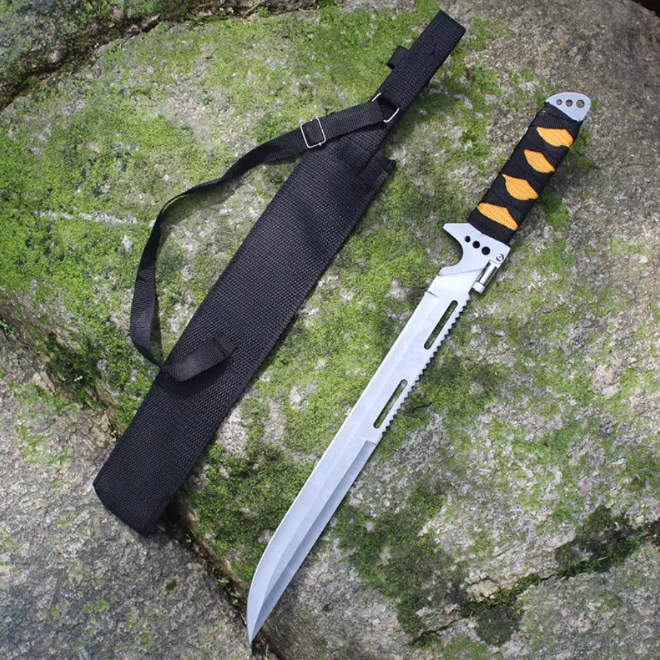Maceta argintie 48 cm cu lama lunga 35 cm, grosime 3 mm, tais neted si zimtat [4]