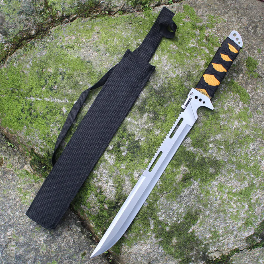 Maceta argintie 48 cm cu lama lunga 35 cm, grosime 3 mm, tais neted si zimtat [3]