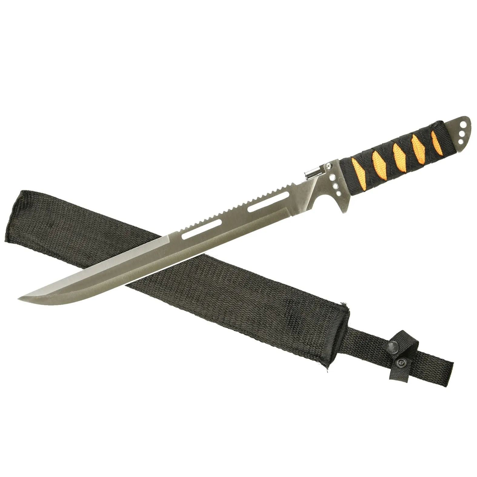 SPORT ȘI ACTIVITĂȚI - Maceta argintie 48 cm cu lama lunga 35 cm, grosime 3 mm, tais neted si zimtat