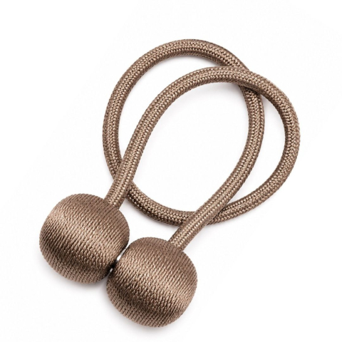 CASA & GRADINA - Magnet decorativ pentru perdele si draperii, snur magnetic elegant, 44 cm, auriu antichizat