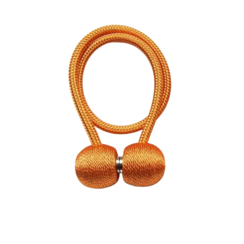 Magneti draperii - Magnet decorativ pentru perdele si draperii, tip snur, poliester, 44 cm - Portocaliu