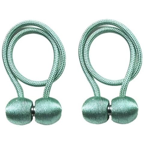 Magnet decorativ pentru perdele si draperii, tip snur, poliester, 44 cm, verde, turcoaz [3]