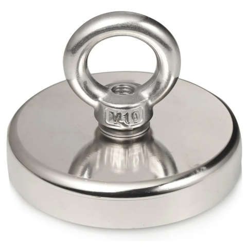 Magneti - Magnet pentru pescuit, neodim, diametru 75 mm, forta de tractiune 200 kg