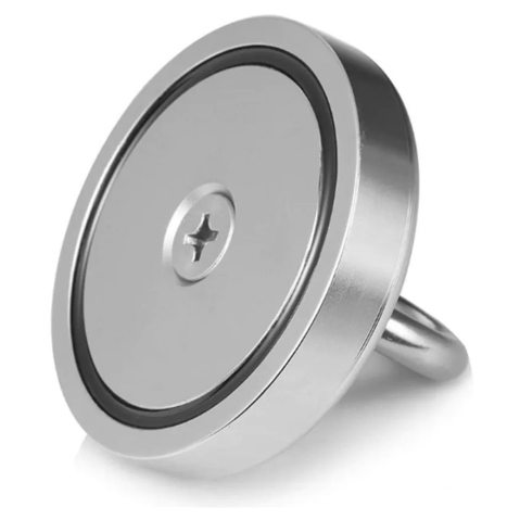 Magnet pentru pescuit, neodim, diametru 75 mm, forta de tractiune 200 kg [3]