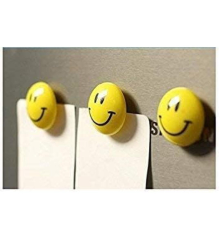 Magneti multicolor 2.8 x 0.9 cm, set 10 buc, magneti rotunzi cu emoticoane, pentru frigider, tabla magnetica, organizare si activitati creative [1]