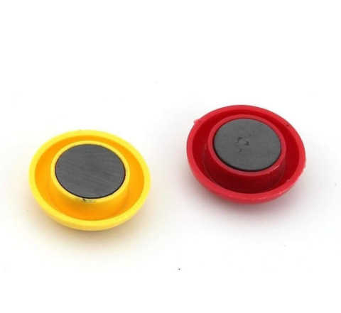Magneti multicolor 2.8 x 0.9 cm, set 10 buc, magneti rotunzi cu emoticoane, pentru frigider, tabla magnetica, organizare si activitati creative [4]