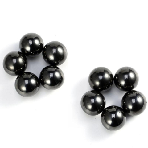 Diverse accesorii papetarie - Magneti sferici ceramici antistres, bila neagra lucioasa, set 10 bucati, diametru 18 mm