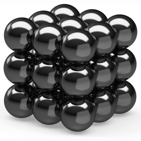 Magneti sferici ceramici antistres, bila neagra lucioasa, set 10 bucati, diametru 18 mm [13]