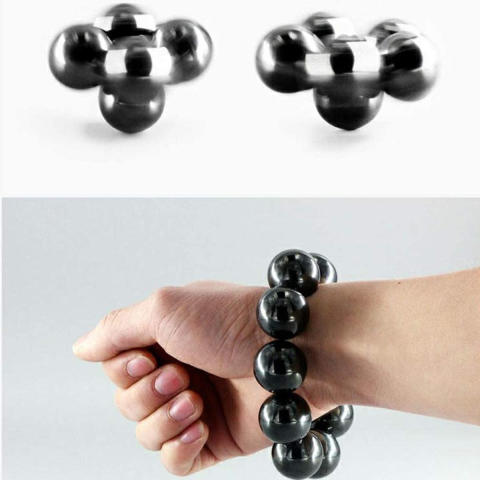 Magneti sferici ceramici antistres, bila neagra lucioasa, set 10 bucati, diametru 24.5 mm [8]