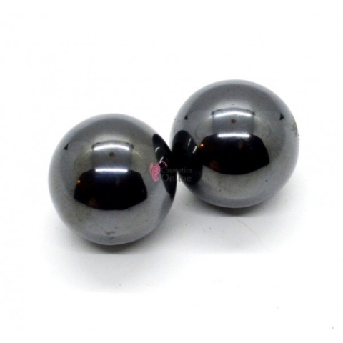 PAPETARIE & BIROTICA - Magneti sferici ceramici antistres, bila neagra lucioasa, set 2 bucati, diametru 18 mm