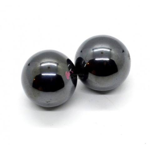 Magneti sferici ceramici antistres, bila neagra lucioasa, set 2 bucati, diametru 24.5 mm