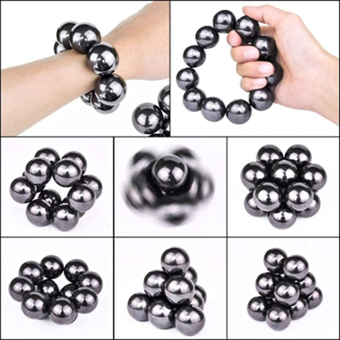 Magneti sferici ceramici antistres, bila neagra lucioasa, set 2 bucati, diametru 24.5 mm [4]