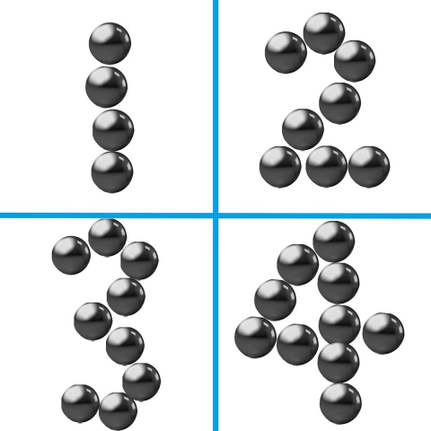 Magneti sferici ceramici antistres, bila neagra lucioasa, set 4 bucati, diametru 18 mm [6]