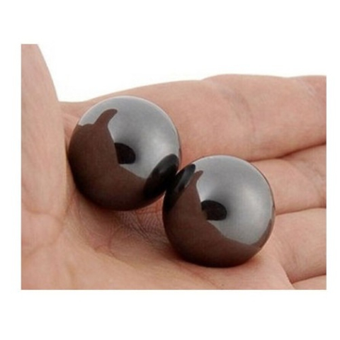 Magneti sferici ceramici antistres, bila neagra lucioasa, set 4 bucati, diametru 18 mm [12]