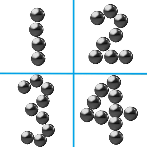 Magneti sferici ceramici antistres, bila neagra lucioasa, set 4 bucati, diametru 24.5 mm [4]