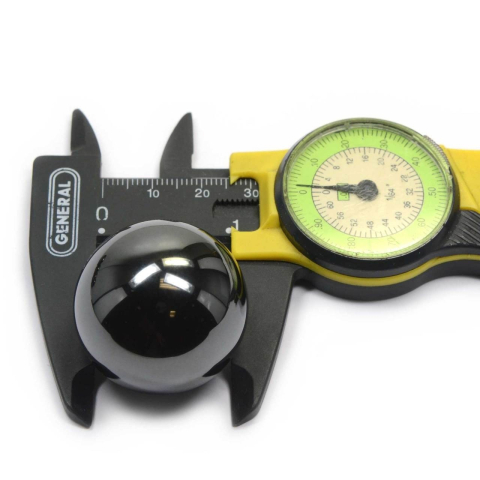 Magneti sferici ceramici antistres, bila neagra lucioasa, set 6 bucati, diametru 18 mm [9]