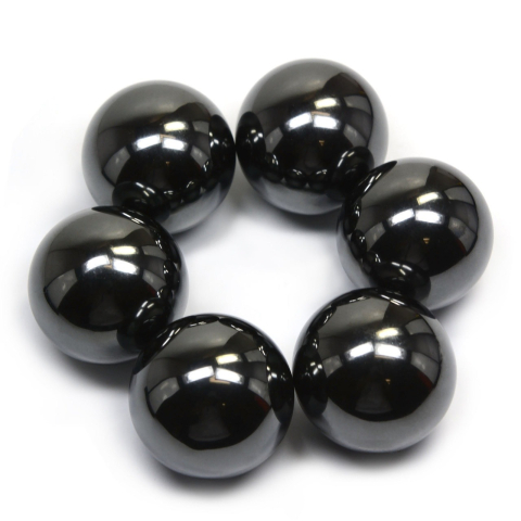 Diverse accesorii papetarie - Magneti sferici ceramici antistres, bila neagra lucioasa, set 6 bucati, diametru 18 mm