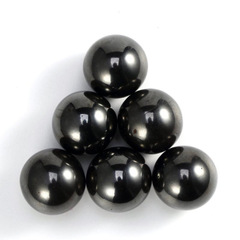 Magneti sferici ceramici antistres, bila neagra lucioasa, set 6 bucati, diametru 24.5 mm