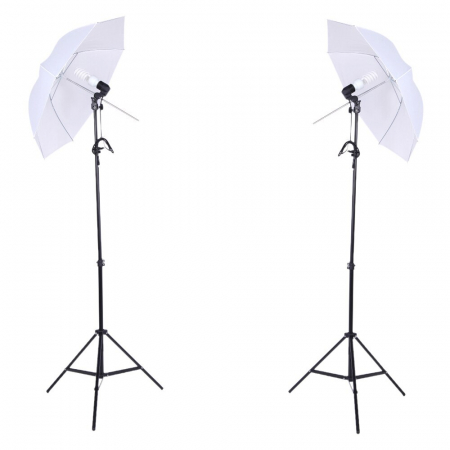 Kit studio,foto,lumini,3 umbrele,suport fundal 2x3m,3 panze fundal multicolore + 3 becuri 45W [3]