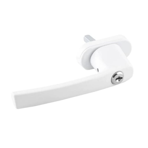 CASA & GRADINA - Maner fereastra cu incuietoare, 2 chei, inchidere securizata, model universal, aluminiu, alb