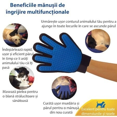 Manusa perie speciala de ingrijit si curatat animale de companie,mana stanga [3]