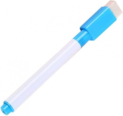 Tablete grafice desen - Marker cu stergere uscata scriere universala pentru diverse table, varf negru, culoare capac albastru