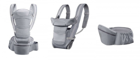 Marsupiu ergonimic,multifunctional pentru bebelusi,15in1,greutate maxima 25 kg - Gri [4]