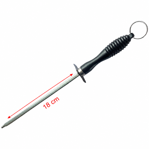 Masat pentru ascutirea cutitelor, negru, 27 cm, tija din otel 18 cm, cu protectie pentru degete si inel de agatare [3]