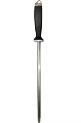 Masat pentru intretinerea cutitelor, negru, 34 cm, tija din otel 23 cm, maner ergonomic cu protectie pentru degete [3]