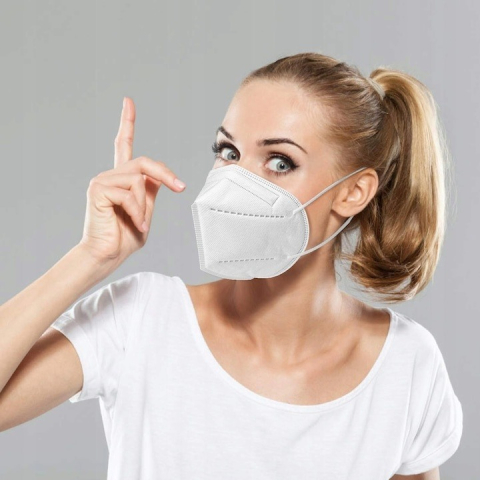 Masca de protectie KN95 pentru adulti, filtrare ridicata minimum 95%, de unica folosinta, culoare alba [5]