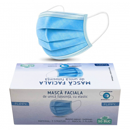 Ustensile îngrijire față - Masca faciala de unica folosinta, 50 buc/set,FLIPPY