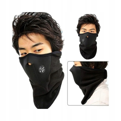 Masca termica  - pentru ski, motor, scooter, protectie pentru gat, fata si urechi, 57x25cm, negru [7]