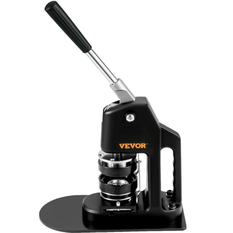 Masina 2 in 1 de facut insigne, include matrite 32 mm si 58 mm, kit complet 500 piese, maner ergonomic, ideal pentru branding, scoli, ateliere creative si proiecte DIY [10]