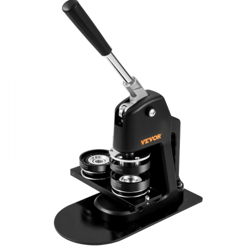 Masina 2 in 1 de facut insigne, include matrite 32 mm si 58 mm, kit complet 500 piese, maner ergonomic, ideal pentru branding, scoli, ateliere creative si proiecte DIY [7]