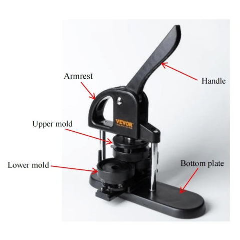 Masina de facut insigne 32 mm, kit complet 500 piese, matrita inclusa, ideal pentru branding, activitati creative si proiecte DIY [5]