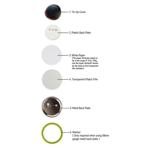 Masina de facut insigne 32 mm, kit complet 500 piese, matrita inclusa, ideal pentru branding, activitati creative si proiecte DIY [6]