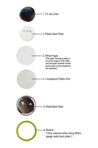 Masina de facut insigne 58 mm, kit complet 100 piese, matrita inclusa, ideal pentru branding, activitati creative si proiecte DIY [6]