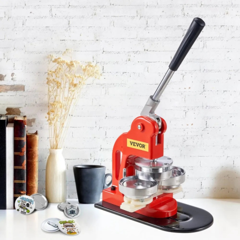 Masina de facut insigne 75 mm, kit complet 500 piese, matrita inclusa, maner ergonomic, ideal pentru branding, afise rotunde, activitati creative si proiecte DIY [7]