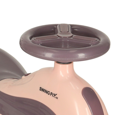 Masinuta pentru copii, fara pedale, maner ghidare, greutate maxima suportata 100 kg, 90 x 74 x 31.5 cm, roz [5]