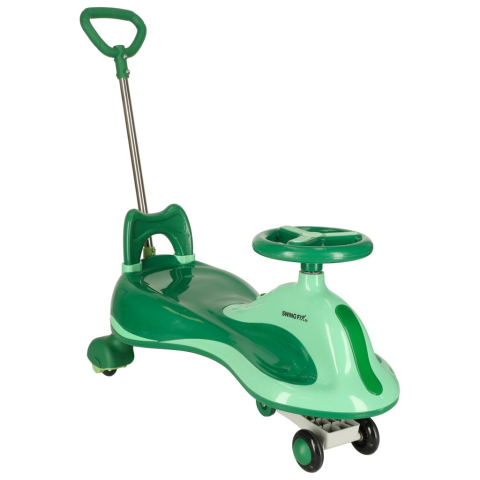 Masinuta pentru copii, fara pedale, maner ghidare, greutate maxima suportata 100 kg, 90 x 74 x 31.5 cm, verde [7]