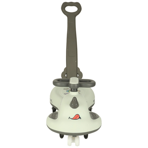 Masinuta pentru copii, fara pedale, maner ghidare, greutate maxima suportata 65 kg, 75 x 65 x 28 cm, model unicorn, gri [7]