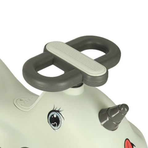 Masinuta pentru copii, fara pedale, maner ghidare, greutate maxima suportata 65 kg, 75 x 65 x 28 cm, model unicorn, gri [5]