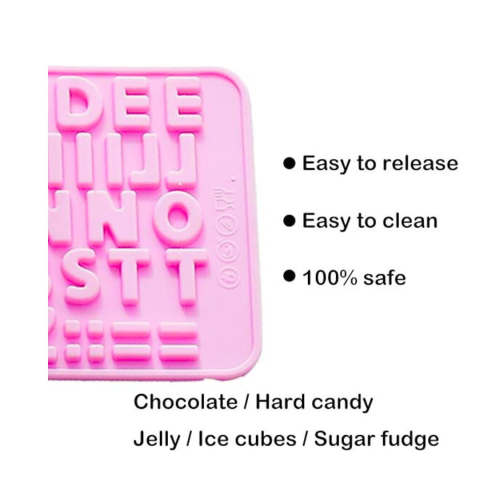 Matrita din silicon pentru litere, cifre si simboluri, reutilizabila, pentru decoratiuni din ciocolata, fondant sau martipan, 21.5x11.5 cm, rezistenta la -50°C pana la +260°C [5]