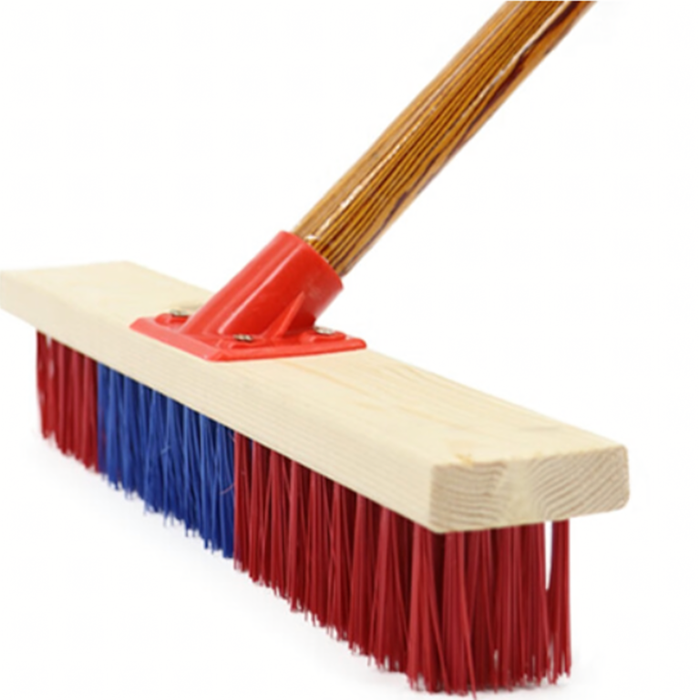 Matura stradala rosu-albastru 60 cm, baza lata din lemn, peri rezistenti si suport pentru coada [6]