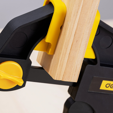 Menghina tamplarie, otel/cauciuc, 450 mm, prindere rapida, usor de utilizat, negru/galben [9]